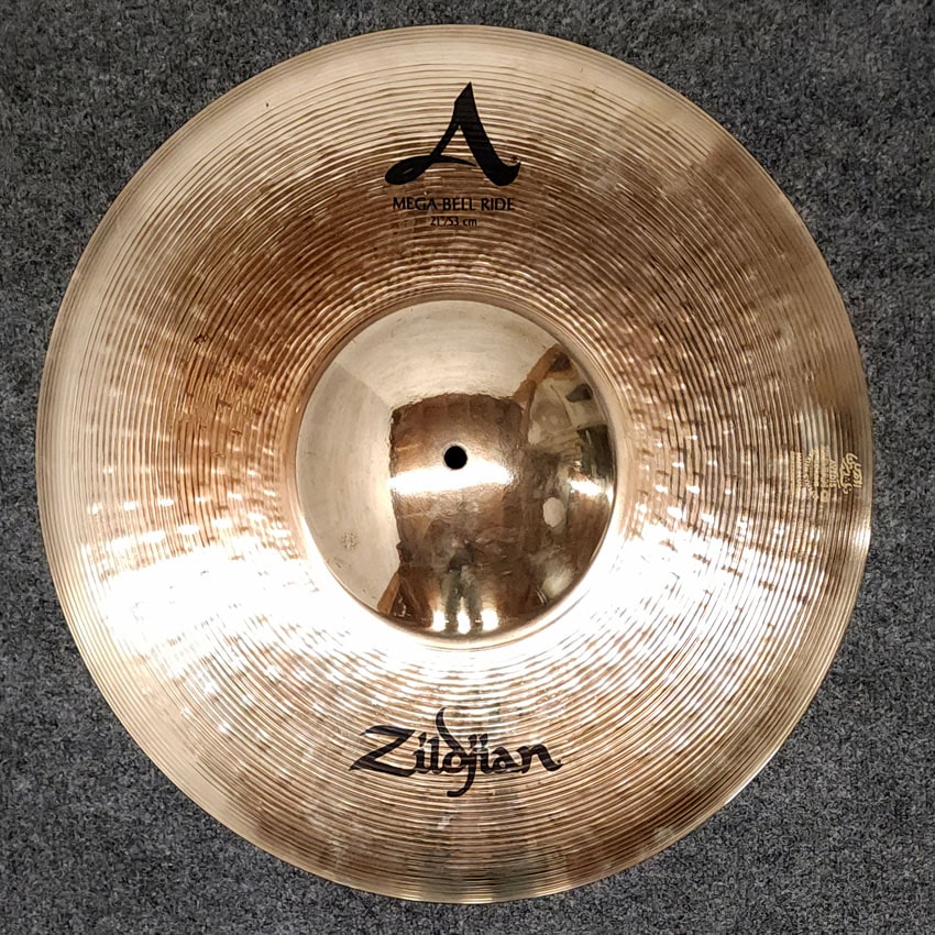 Used Zildjian A Mega Bell Ride Cymbal 21" - Very Good - Drum Center Of Portsmouth