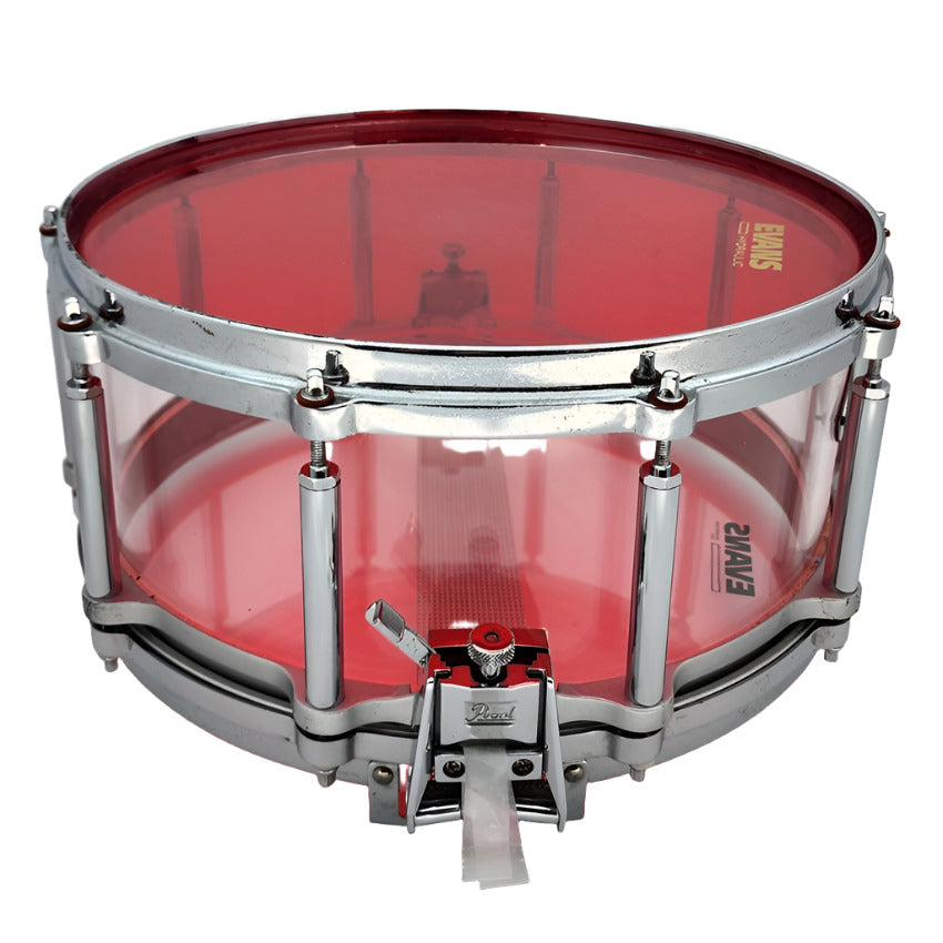Used Pearl Crystal Beat Acrylic Free Floating Snare Drum 14x6.5 - Good - Drum Center Of Portsmouth
