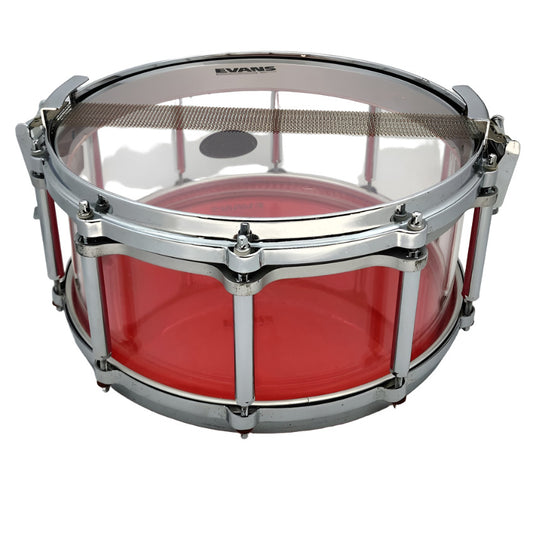 Used Pearl Crystal Beat Acrylic Free Floating Snare Drum 14x6.5 - Good - Drum Center Of Portsmouth