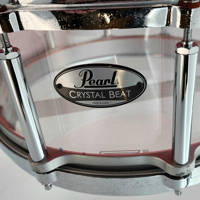 Used Pearl Crystal Beat Acrylic Free Floating Snare Drum 14x6.5 - Good - Drum Center Of Portsmouth