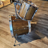 Used Pearl Export 4pc Drum Set Dark Walnut Stain (Refinished) - Good - Drum Center Of Portsmouth