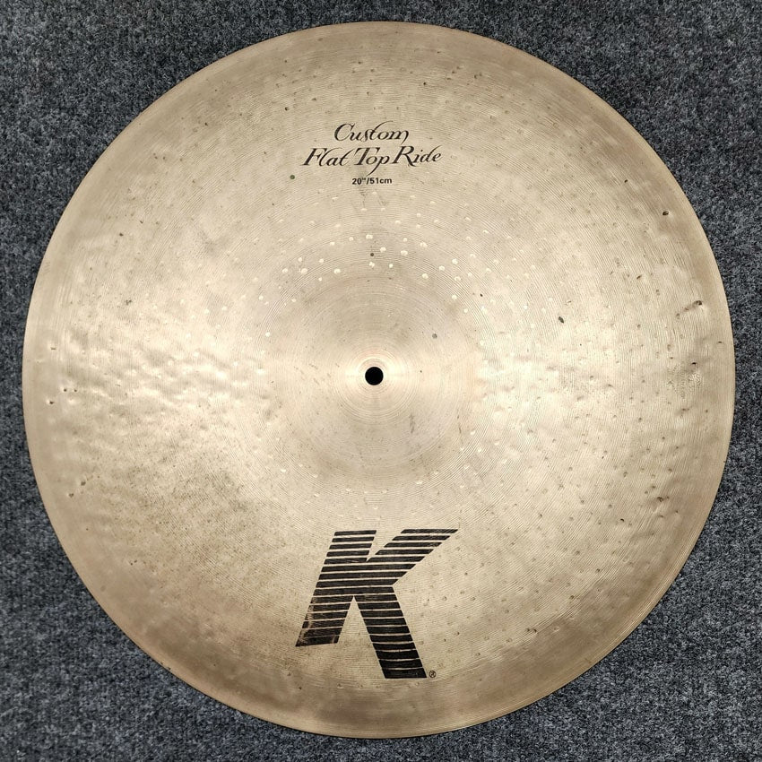 Used Zildjian K Custom Flat Top Ride Cymbal 20" - Very Good - Drum Center Of Portsmouth