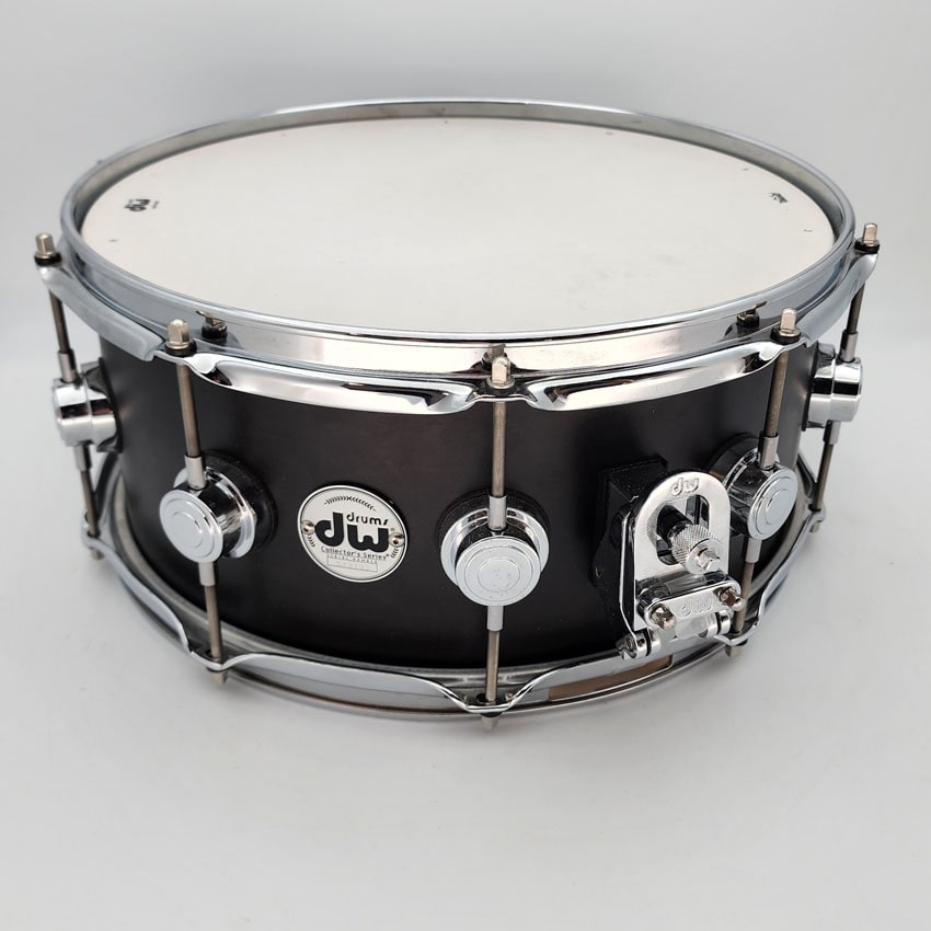 Used DW Collectors Maple Standard Snare Drum 14x6 Satin Black - Very Good - Drum Center Of Portsmouth