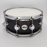Used DW Collectors Maple Standard Snare Drum 14x6 Satin Black - Very Good - Drum Center Of Portsmouth