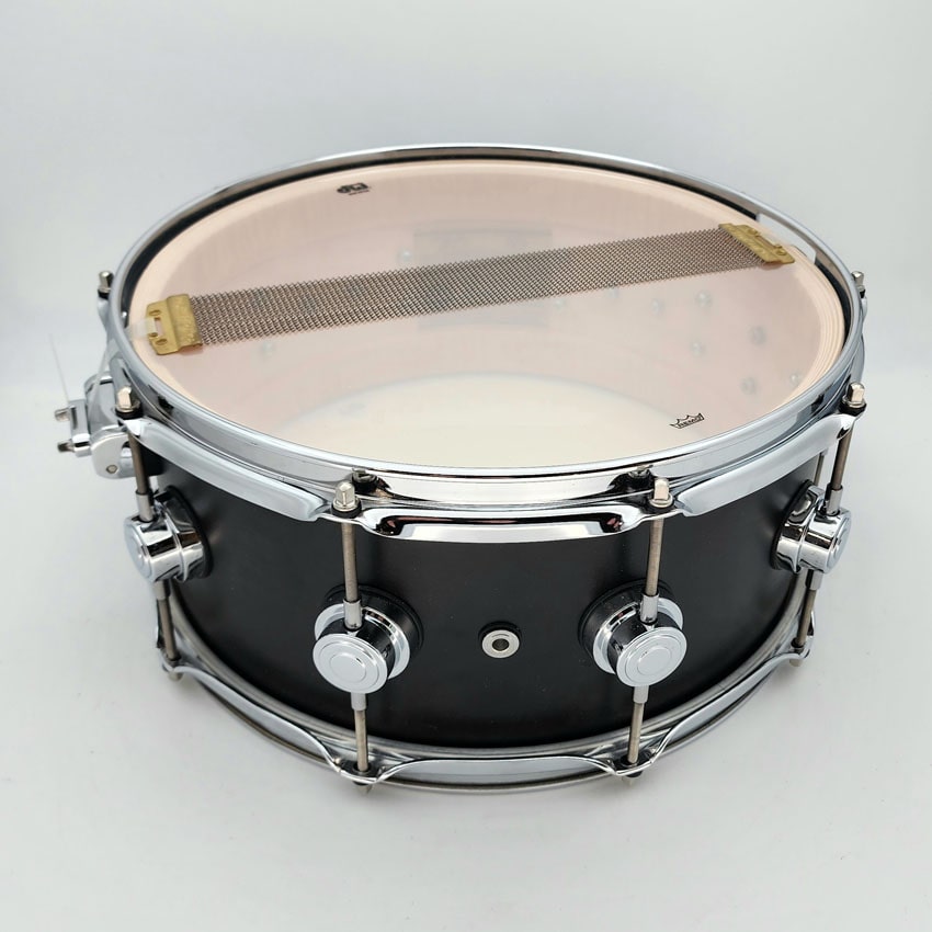 Used DW Collectors Maple Standard Snare Drum 14x6 Satin Black - Very Good - Drum Center Of Portsmouth