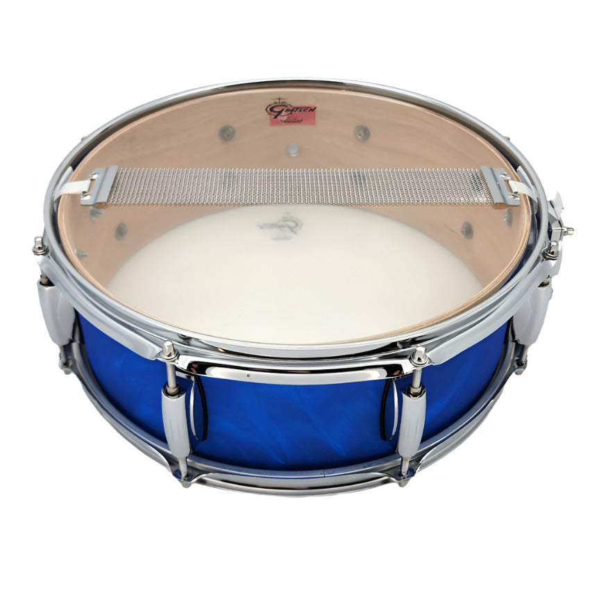 Used Gretsch Catalina Club Snare Drum 14x5 Blue Satin Flame - Excellent - Drum Center Of Portsmouth