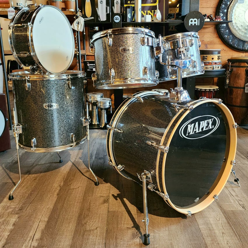 Used Mapex 5pc Drum Set Galaxy Sparkle - Very Good - Drum Center Of Portsmouth