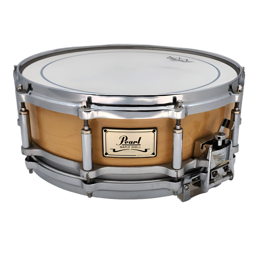 Used Pearl Free Floating Maple Snare Drum 14x5 Natural - Very Good - Drum Center Of Portsmouth