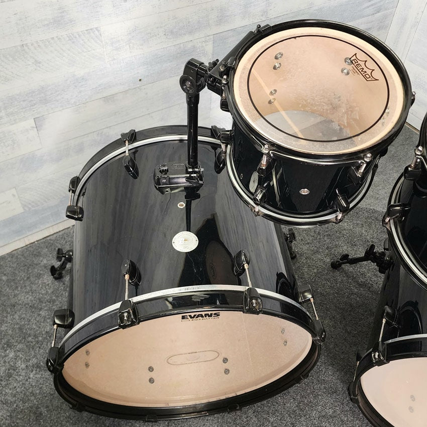 Used Pearl Export Joey Jordison 7pc Drum Set Black - Fair - Drum Center Of Portsmouth