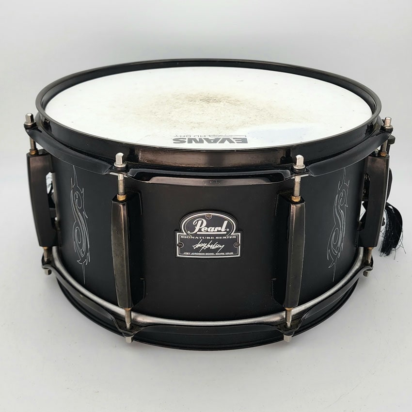 Used Pearl Joey Jordison Snare Drum 13x6.5 Matte Black - Fair - Drum Center Of Portsmouth
