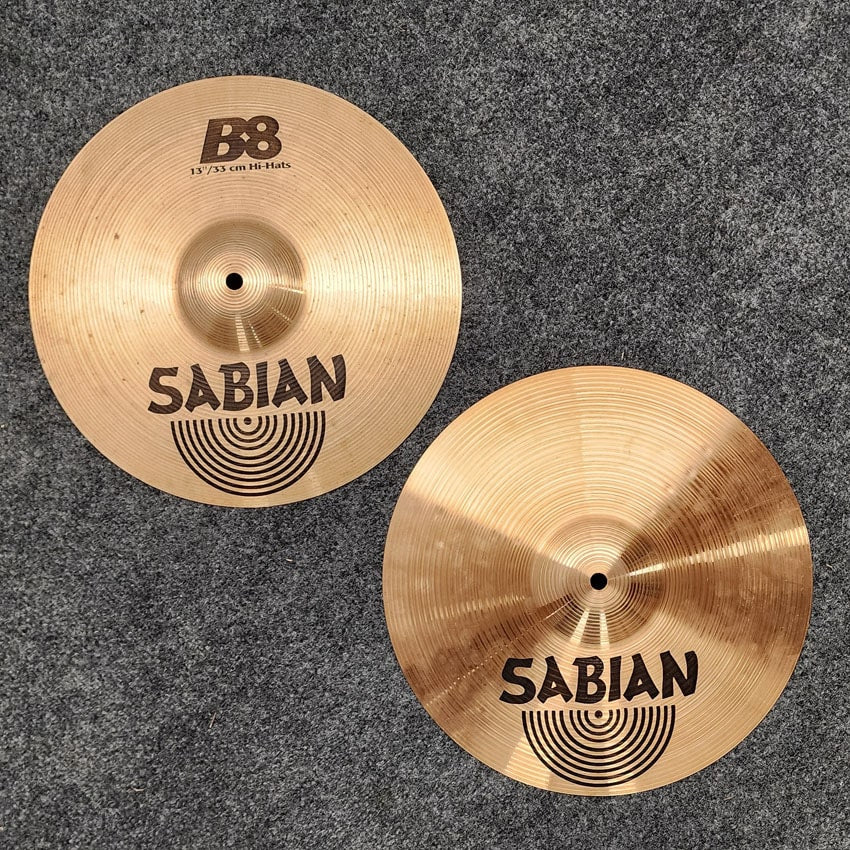 Used Sabian B8 Hi Hat Cymbals 13" - Good - Drum Center Of Portsmouth