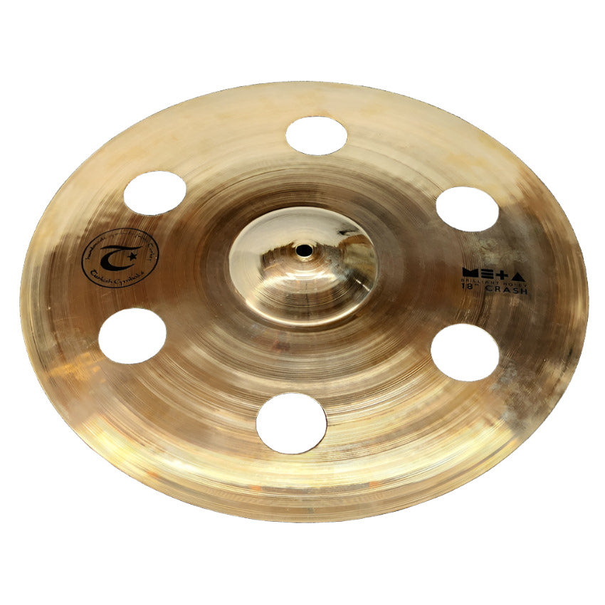 Used Turkish Meta Holey Crash Cymbal 18" - Very Good - Drum Center Of Portsmouth