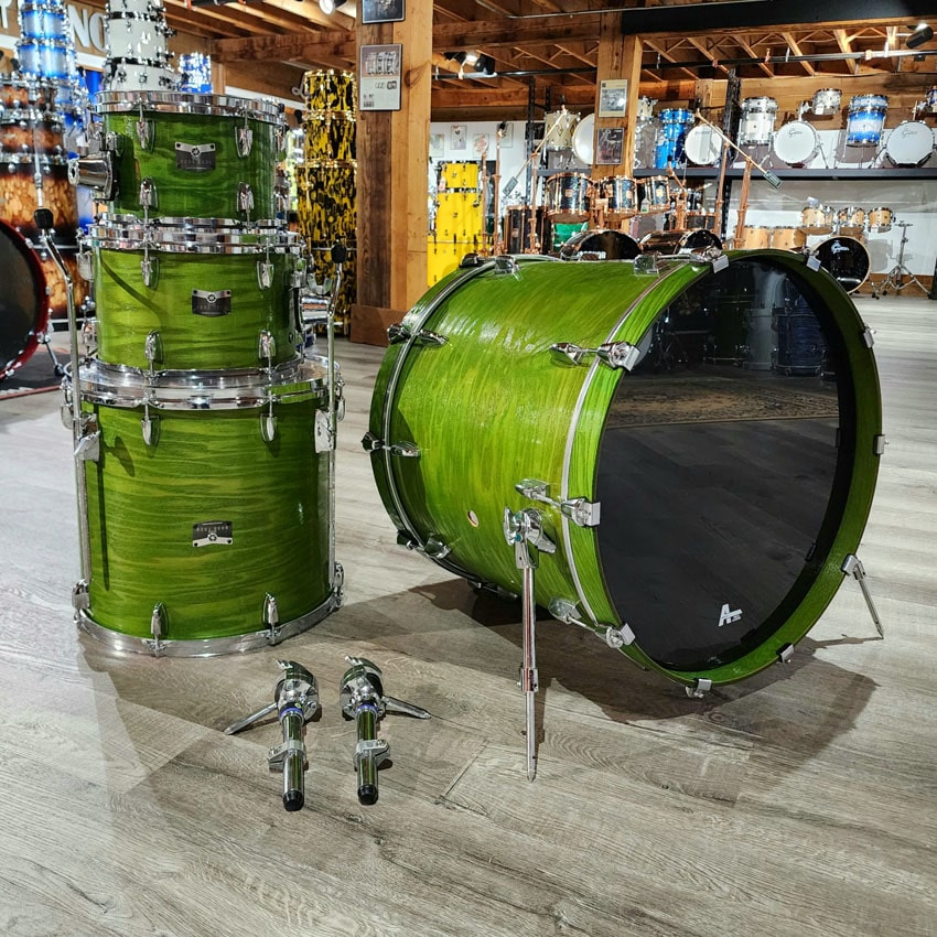 Used Yamaha Rock Tour 4pc Drum Set Green - Good