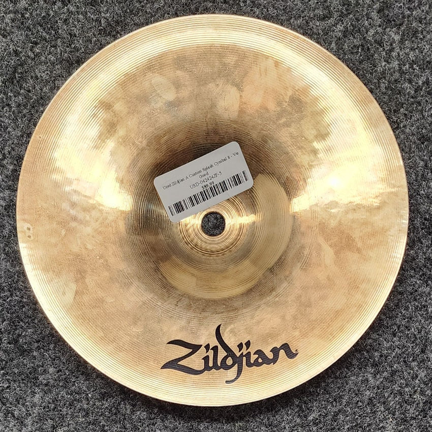 Used Zildjian A Custom Splash Cymbal 8" - Very Good - Drum Center Of Portsmouth