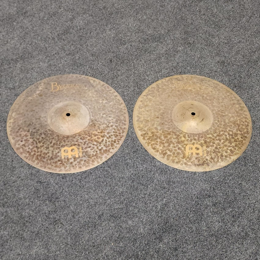 Used Meinl Byzance Extra Dry Medium Hi Hat Cymbals 14" - Very Good - Drum Center Of Portsmouth