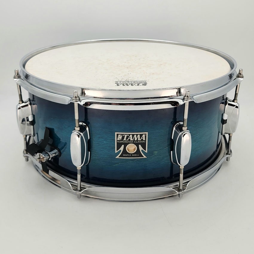 Used Tama Superstar Classic Snare Drum 14x6.5 Dark Indigo Burst - Good - Drum Center Of Portsmouth
