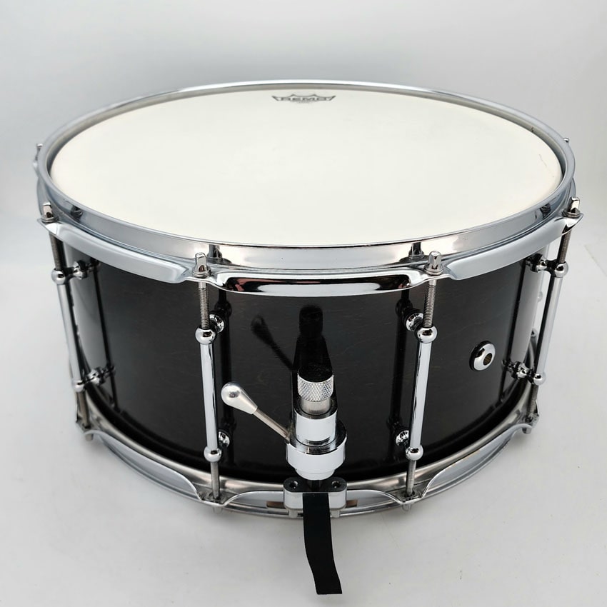 Used Precision Drum Co Snare Drum 15x7 Transparent Black - Very Good - Drum Center Of Portsmouth