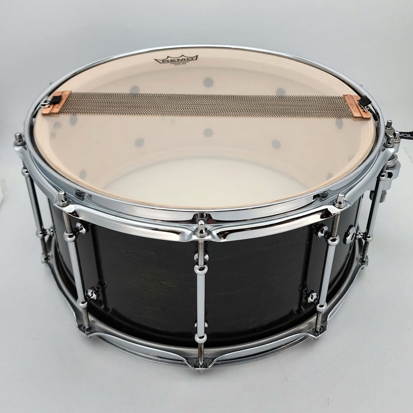 Used Precision Drum Co Snare Drum 15x7 Transparent Black - Very Good - Drum Center Of Portsmouth