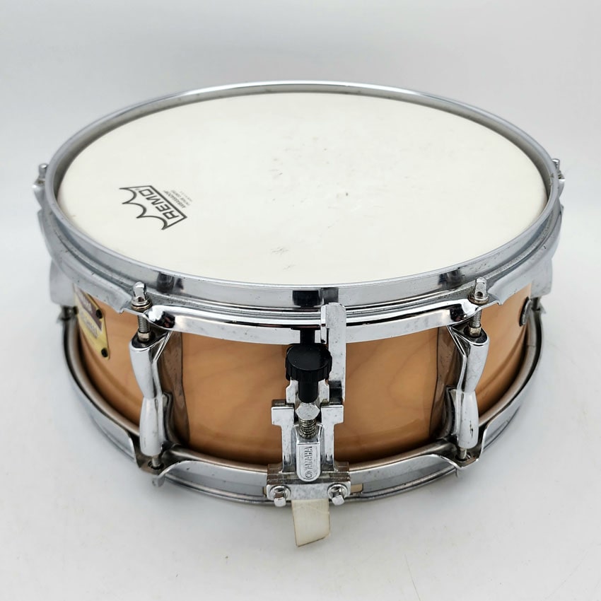 Used Yamaha Wood Shell Snare Drum 12x4.5 Natural - Very Good - Drum Center Of Portsmouth
