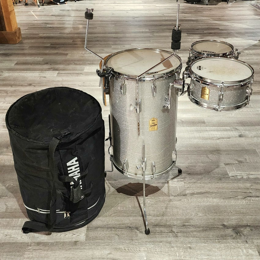 Used Yamaha Club Jordan Cocktail Kit Silver Sparkle - Good - Drum Center Of Portsmouth