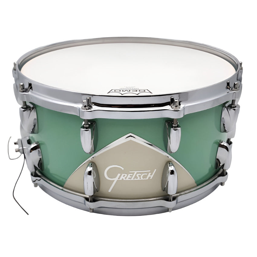 Used Gretsch Renown '57 Snare Drum 14x6.5 Seafoam Green w/Trick Throwoff - Very Good - Drum Center Of Portsmouth