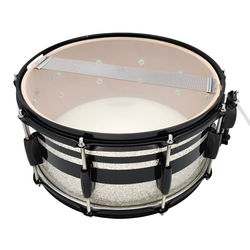 Used Gretsch Catalina Club Snare Drum 14x6.5 Silver Sparkle/Black - Good - Drum Center Of Portsmouth