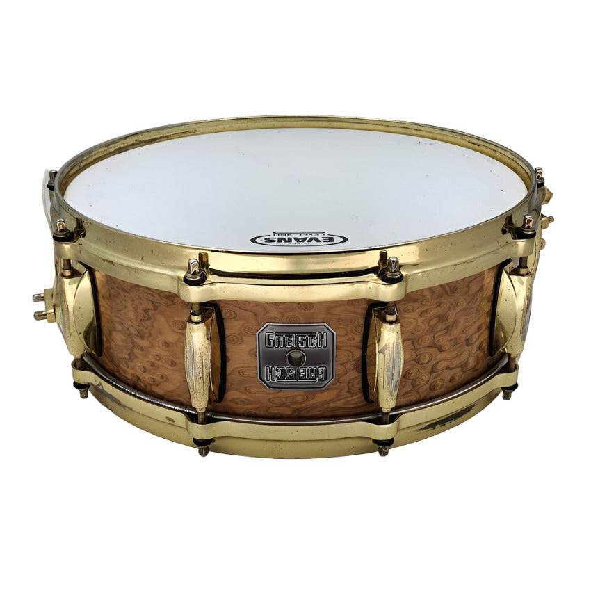 Used Gretsch USA Custom Limited Red Camphor Snare Drum 14x5 w/Brass Hardware - Good - Drum Center Of Portsmouth