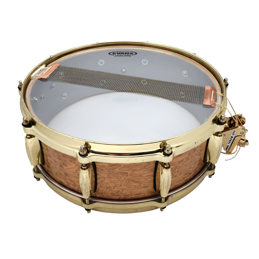 Used Gretsch USA Custom Limited Red Camphor Snare Drum 14x5 w/Brass Hardware - Good - Drum Center Of Portsmouth