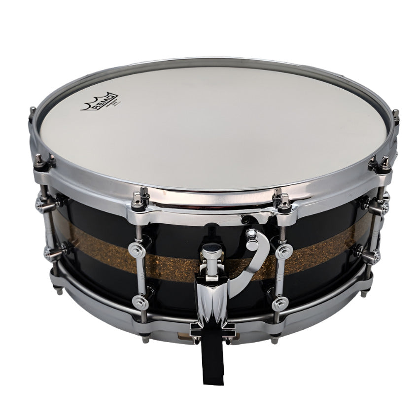 Used Gretsch Gold Series Snare Drum 14x5.5 Black/Gold Sparkle - Very Good - Drum Center Of Portsmouth