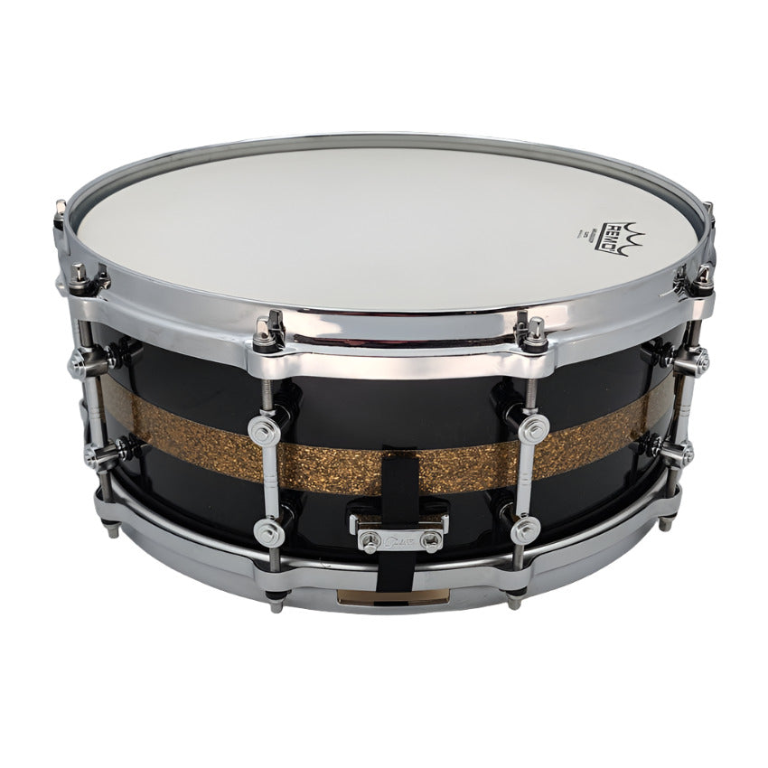 Used Gretsch Gold Series Snare Drum 14x5.5 Black/Gold Sparkle - Very Good - Drum Center Of Portsmouth