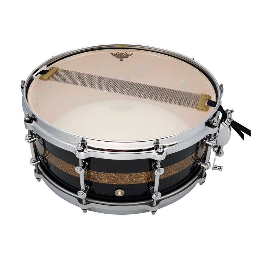 Used Gretsch Gold Series Snare Drum 14x5.5 Black/Gold Sparkle - Very Good - Drum Center Of Portsmouth