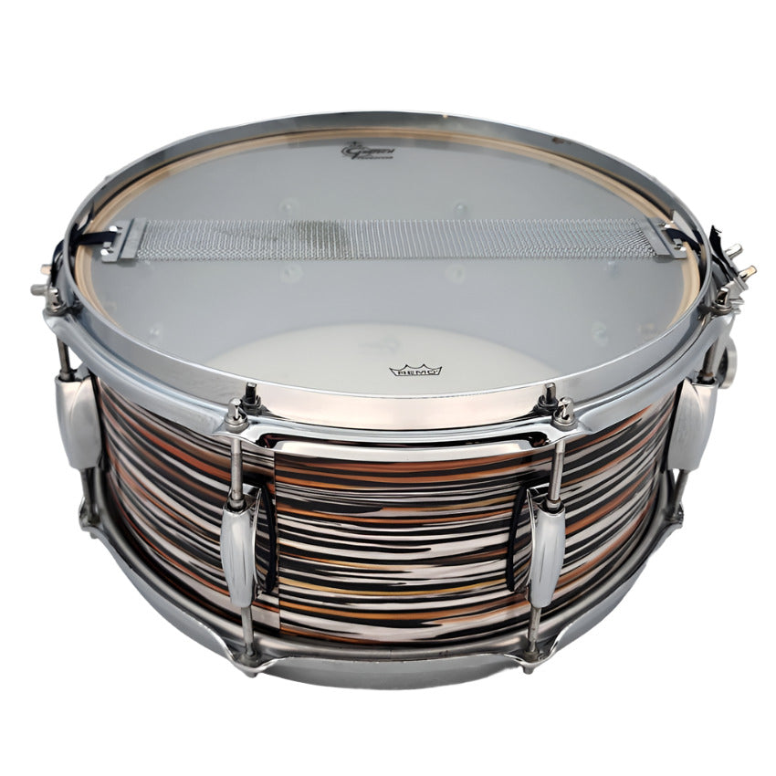 Used Gretsch Brooklyn Snare Drum 14x6.5 Burnt Orange Oyster - Very Good - Drum Center Of Portsmouth