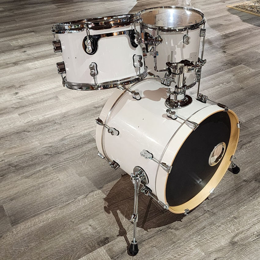 Used PDP Concept Maple 3pc Drum Set Pearlescent White - Very Good - Drum Center Of Portsmouth