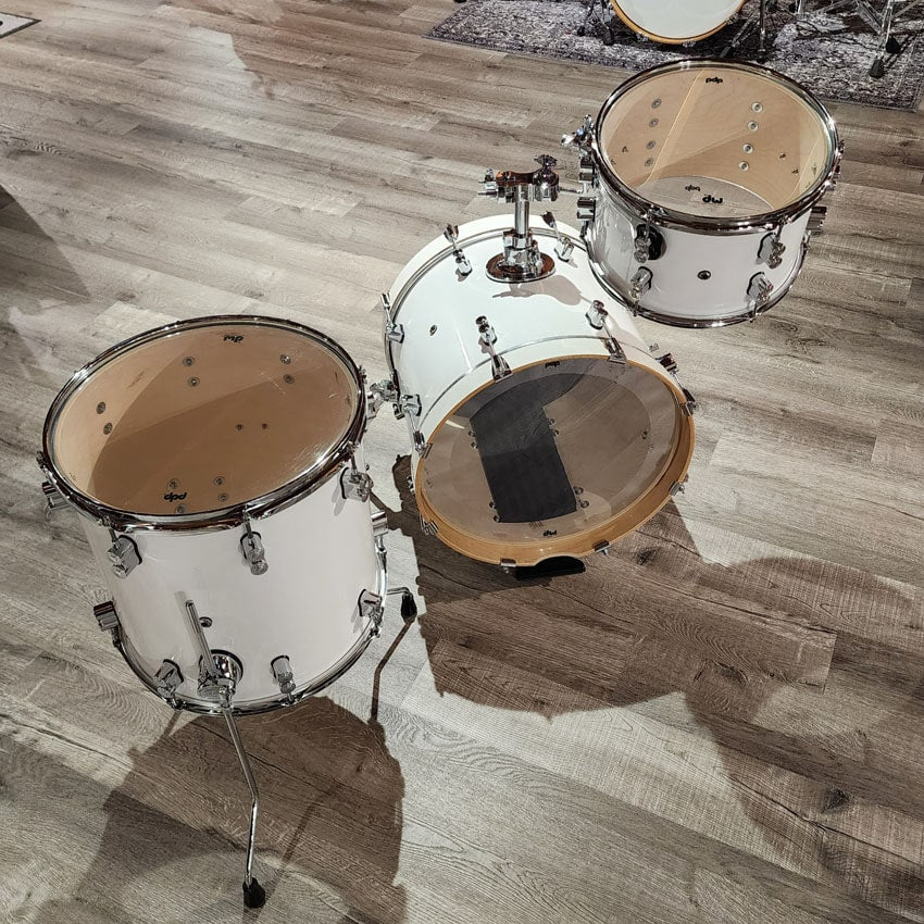Used PDP Concept Maple 3pc Drum Set Pearlescent White - Very Good - Drum Center Of Portsmouth