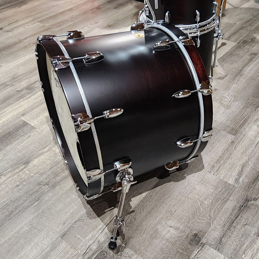 Used Gretsch USA Custom 5pc Drum Set Satin Dark Walnut - Excellent - Drum Center Of Portsmouth