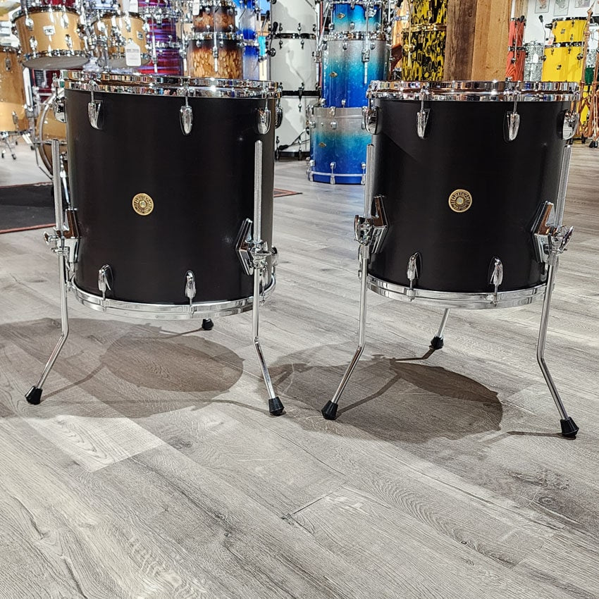 Used Gretsch USA Custom 5pc Drum Set Satin Dark Walnut - Excellent - Drum Center Of Portsmouth