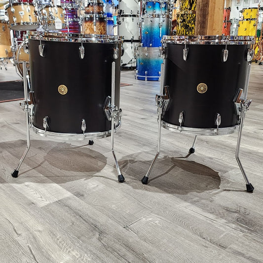 Used Gretsch USA Custom 5pc Drum Set Satin Dark Walnut - Excellent - Drum Center Of Portsmouth