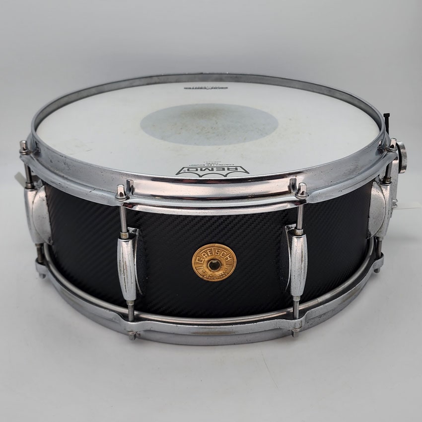 Used Vintage Gretsch USA Snare Drum 14x5.5 Carbon Fiber Wrap - Good - Drum Center Of Portsmouth
