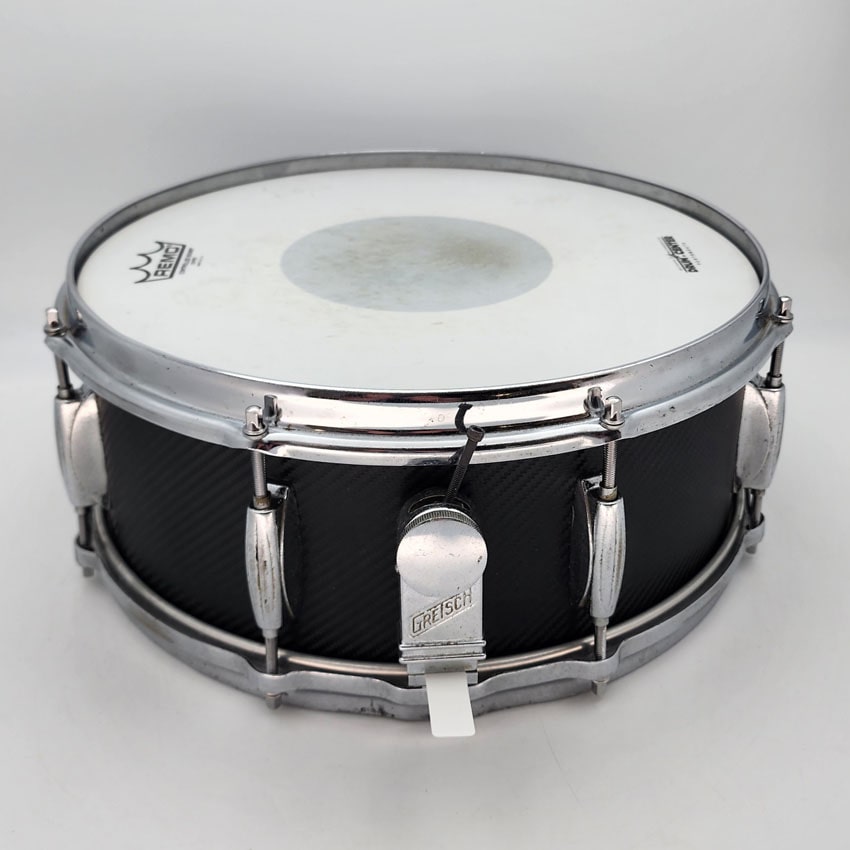 Used Vintage Gretsch USA Snare Drum 14x5.5 Carbon Fiber Wrap - Good - Drum Center Of Portsmouth