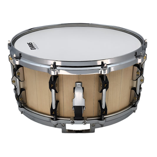 Used Tamburo Opera Stave Snare Drum 14x6.5 Natural - Very Good - Drum Center Of Portsmouth