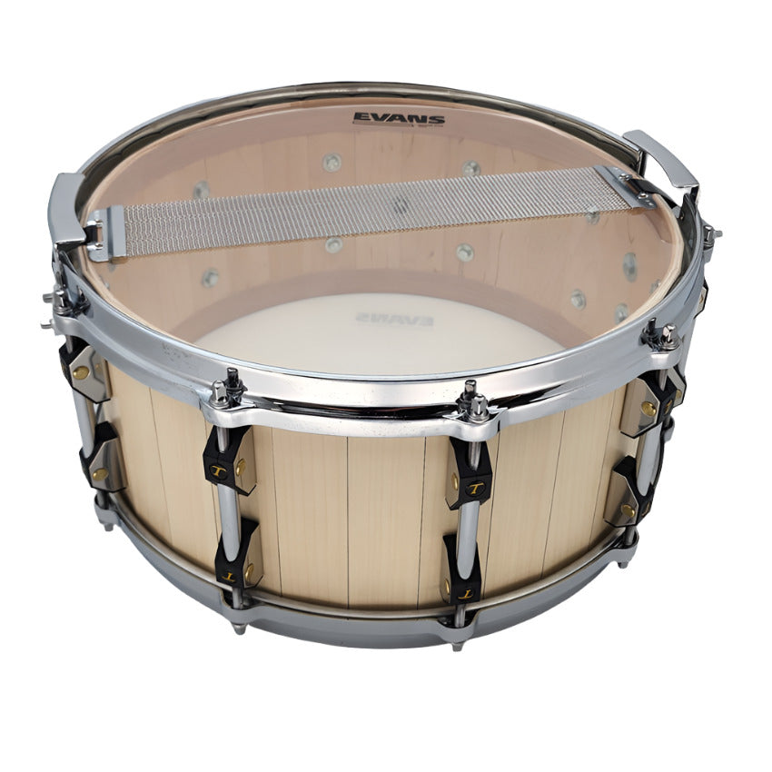Used Tamburo Opera Stave Snare Drum 14x6.5 Natural - Very Good - Drum Center Of Portsmouth