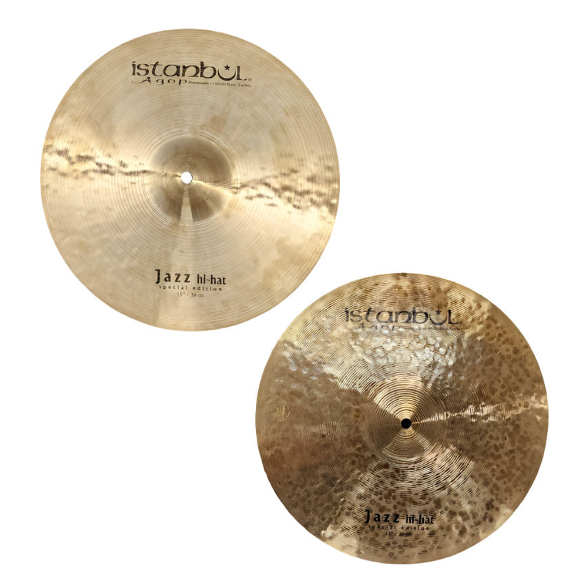 Used Istanbul Agop Special Edition Jazz Hi Hat Cymbals 15" 952/1118 grams - Very Good - Drum Center Of Portsmouth