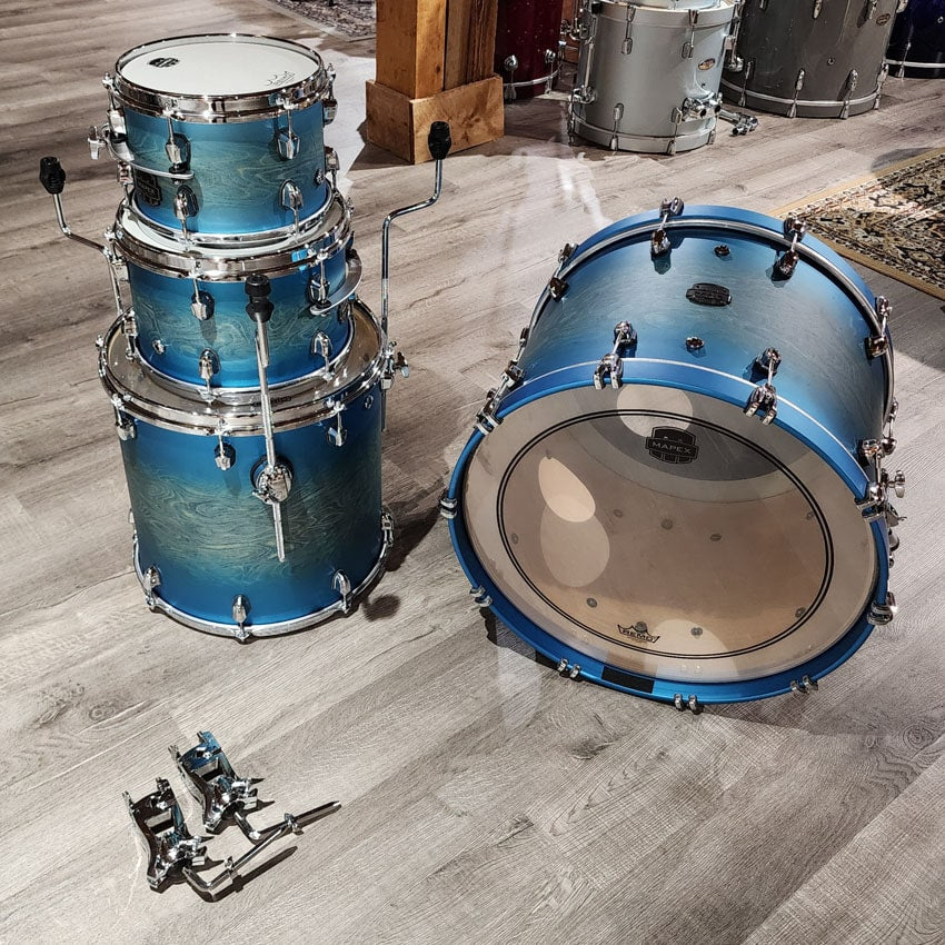 Used Mapex Saturn Evolution Hybrid 4pc Drum Set Exotic Azure Burst - Drum Center Of Portsmouth