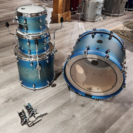 Used Mapex Saturn Evolution Hybrid 4pc Drum Set Exotic Azure Burst - Drum Center Of Portsmouth
