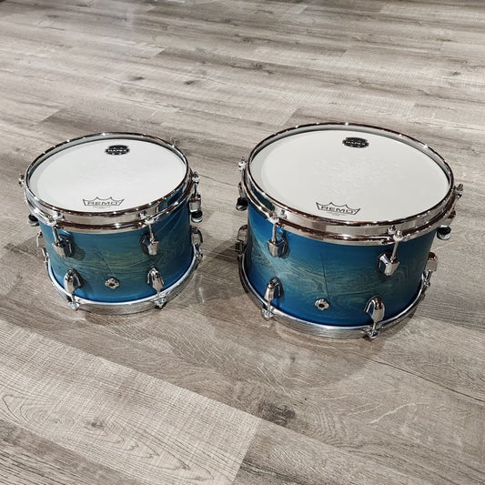 Used Mapex Saturn Evolution Hybrid 4pc Drum Set Exotic Azure Burst - Drum Center Of Portsmouth