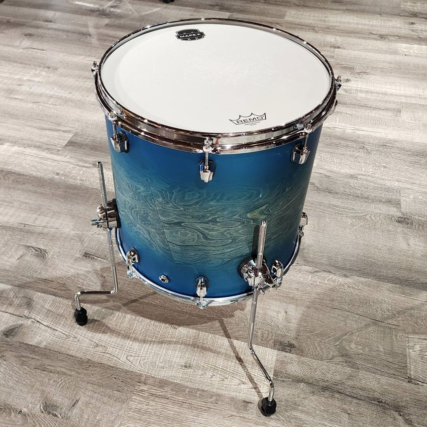 Used Mapex Saturn Evolution Hybrid 4pc Drum Set Exotic Azure Burst - Drum Center Of Portsmouth