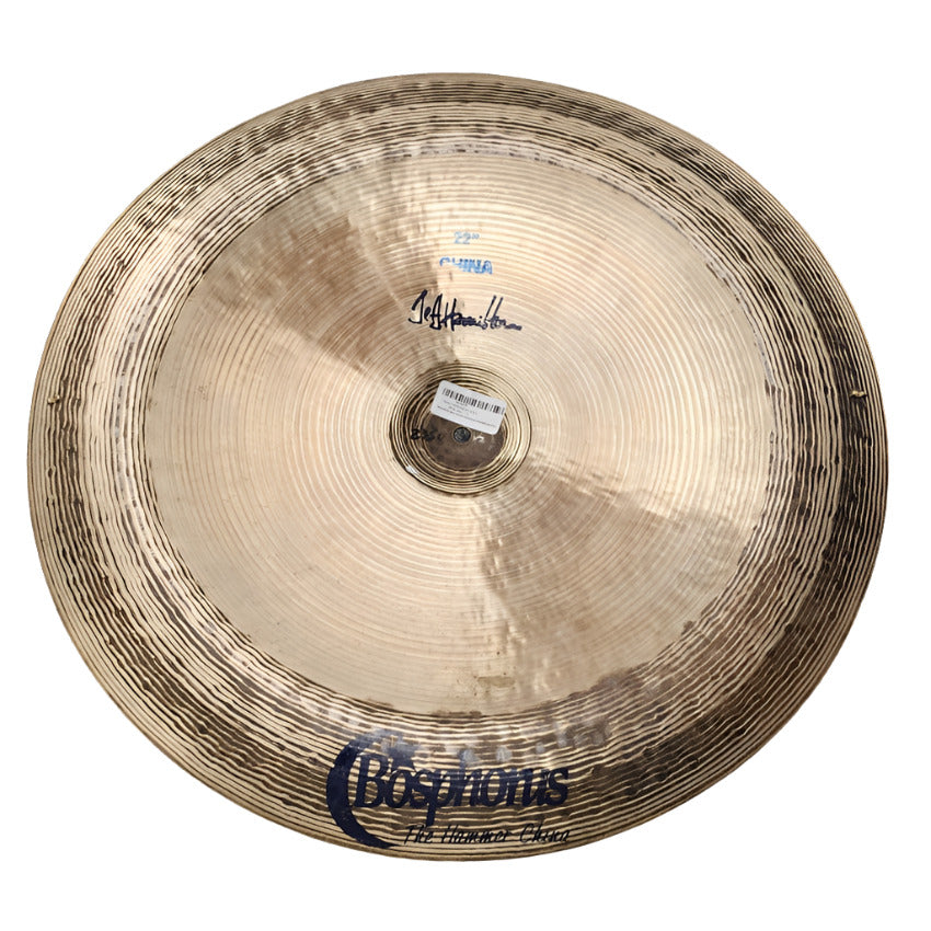 Used Bosphorus Hammer Series Jeff Hamilton China Cymbal 22" - Very Good - Drum Center Of Portsmouth