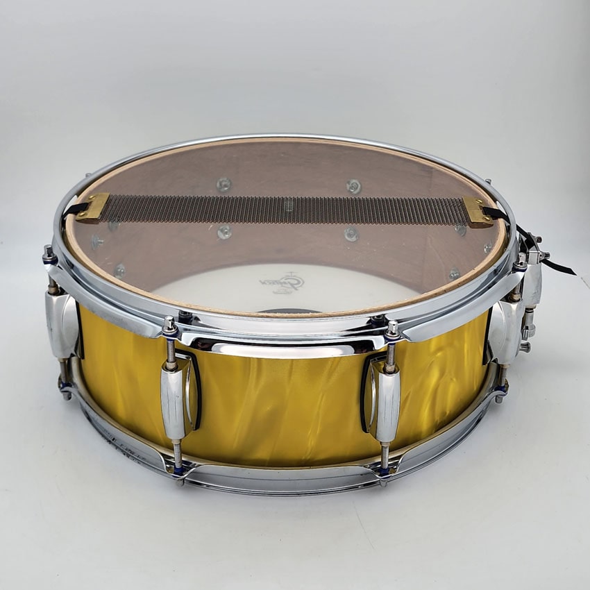 Used Gretsch Catalina Club Snare Drum 14x5 Yellow Satin Flame - Very Good - Drum Center Of Portsmouth
