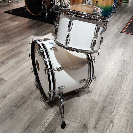 Used Vintage Ludwig 3pc Drum Set White Cortex - Very Good - Drum Center Of Portsmouth