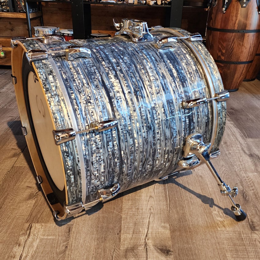 Used Pearl Vision Birch 4pc Drum Set Black Strata Wrap Finish - Good - Drum Center Of Portsmouth
